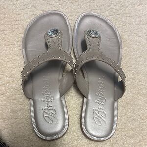 Brighton Women's Gray Studded Sandals
